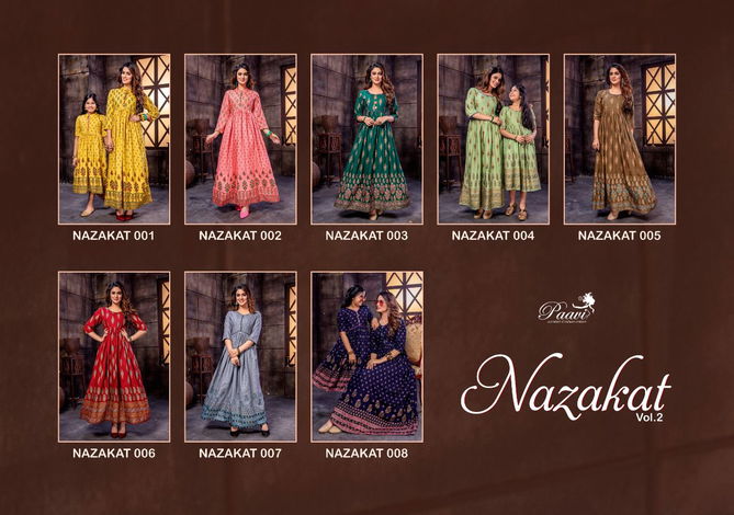 Nazakat Vol 2 By Paavi Long Anarkali Kurtis Catalog
